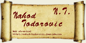 Nahod Todorović vizit kartica